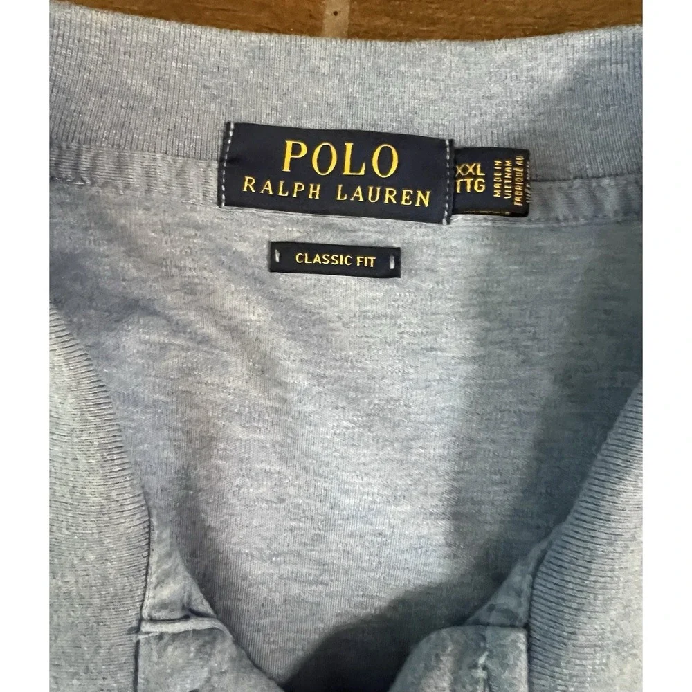 Polo Ralph Lauren Men's XXL Blue Polo Shirt  Short Sleeve Casual Soft Touch
